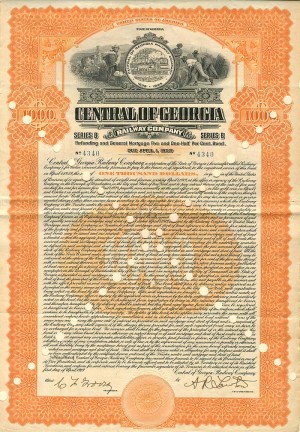 Central of Georgia Railway Company - $100 Bond